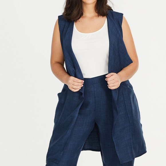 SPG WOMAN - Rustic loose fitting dress - Navy blue - Picture 1 of 4